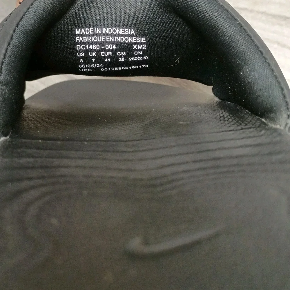Nike Air Max Cirro Slides Sandals Men's Size 8 Black White Silver